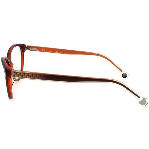 NWT Carolina Herrera VHE724 06Mm Red Rectangle 53mm Eyeglasses